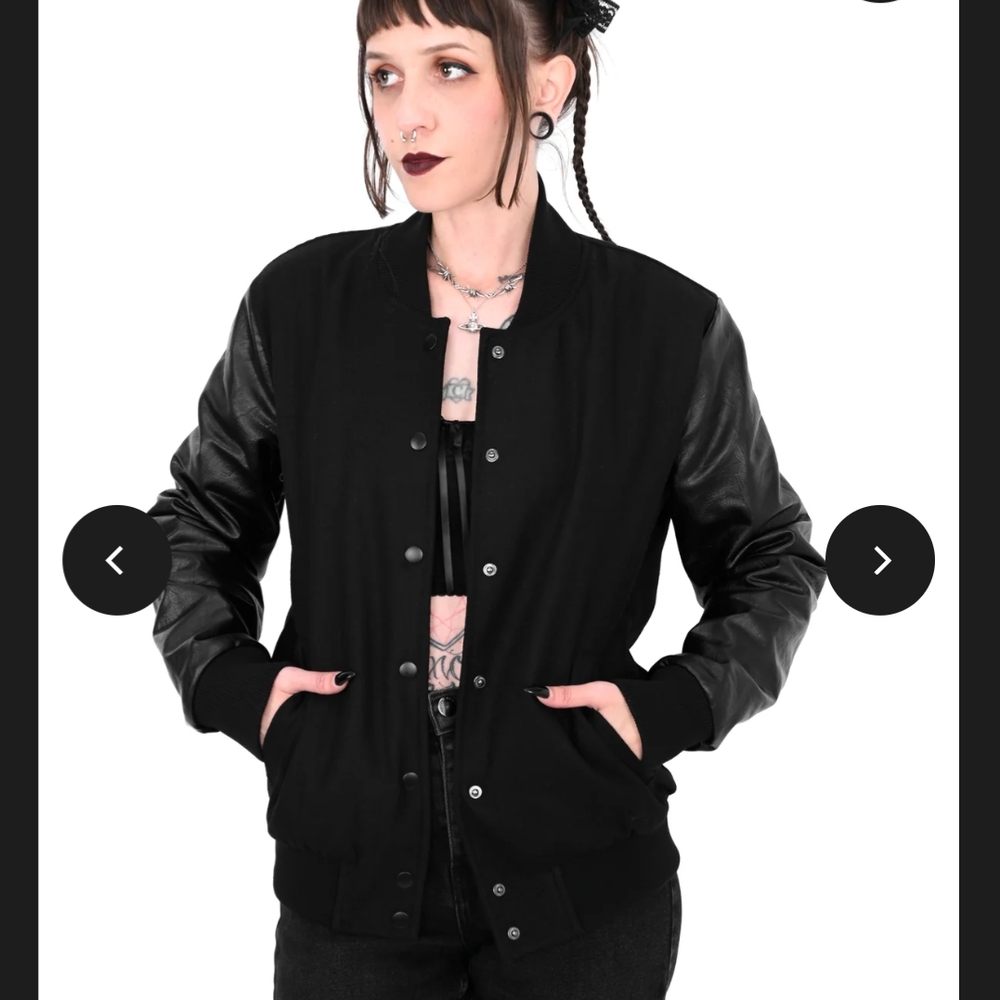 Foxblood Black Varsity Jacket
